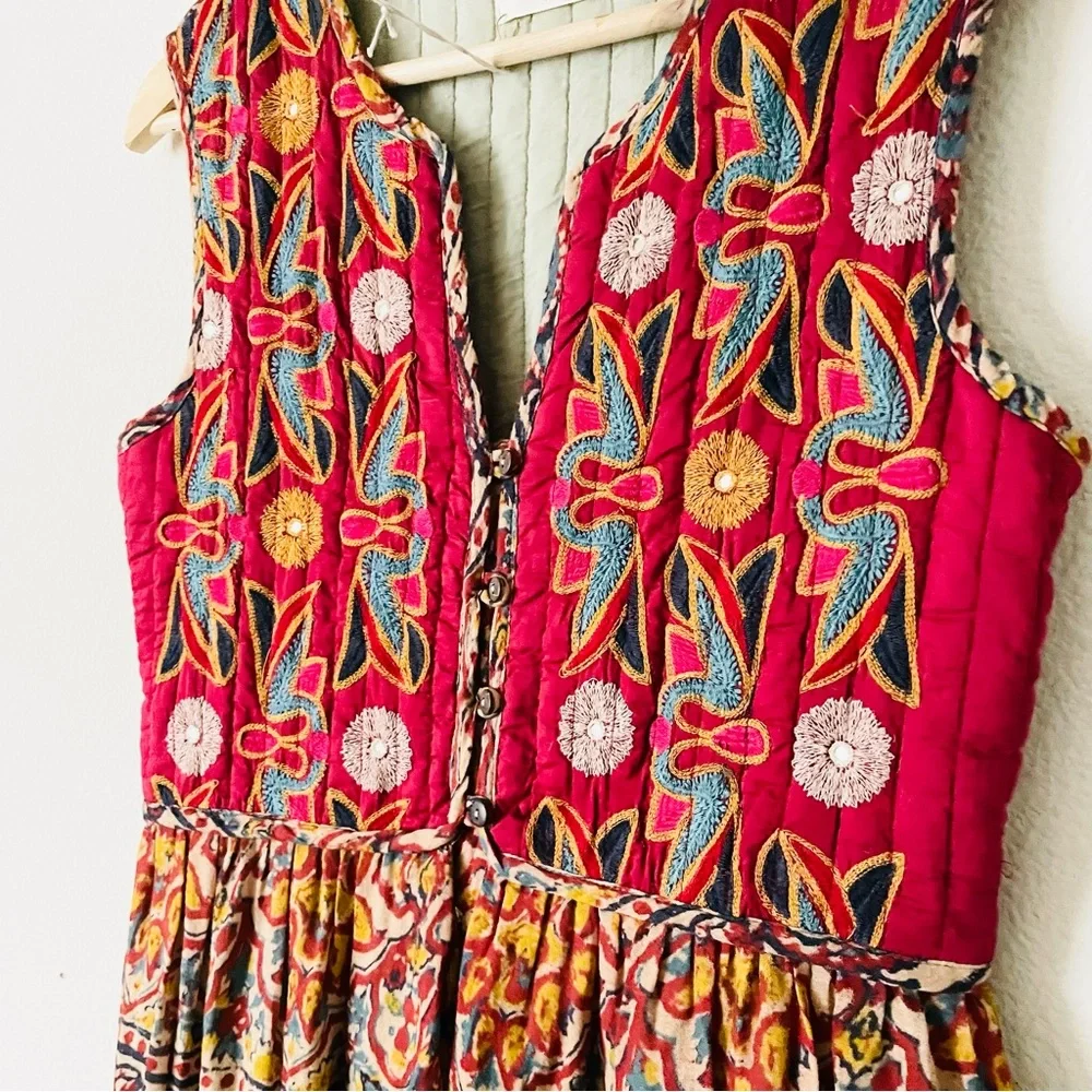 NWT MAISON HOTEL SMALL Eugenie sleeveless patchwork maxi dress in Mullumbimby - Picture 7 of 9